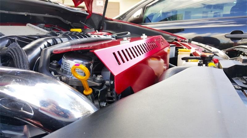 Subaru Forester Engine Pulley Covers - Torque Solution - Red - `14-`27